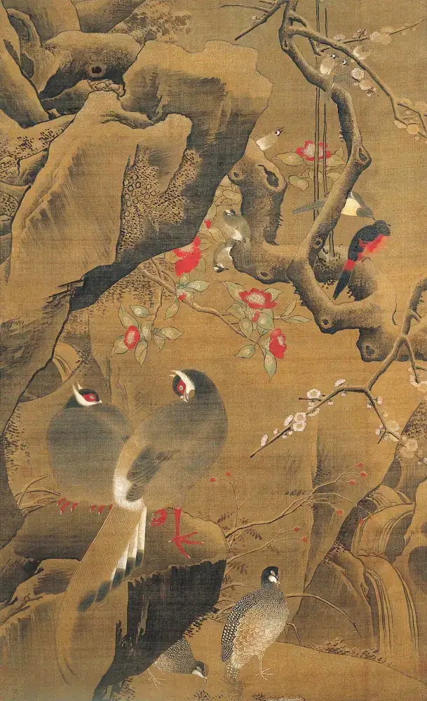 ChinesePainting Birds and Flowers of Early Spring - Yin Hong