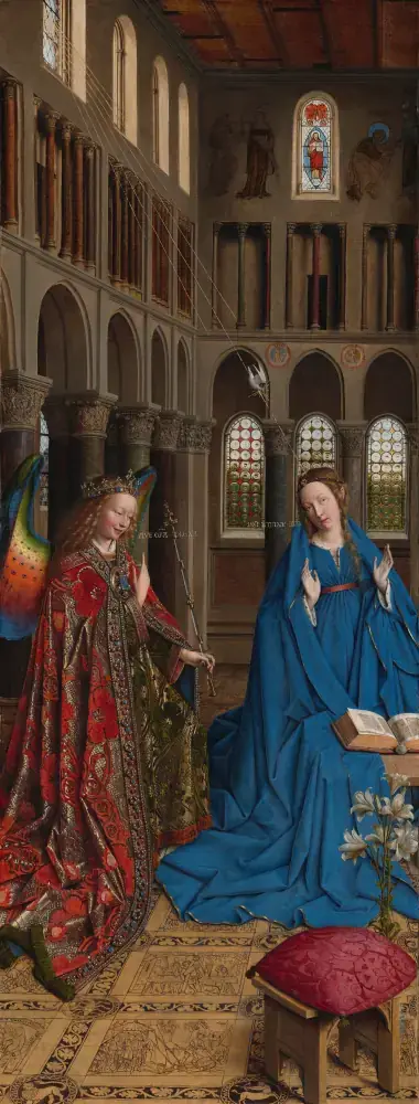 european Annunciation - Jan van Eyck - 1434 - NG Wash DC