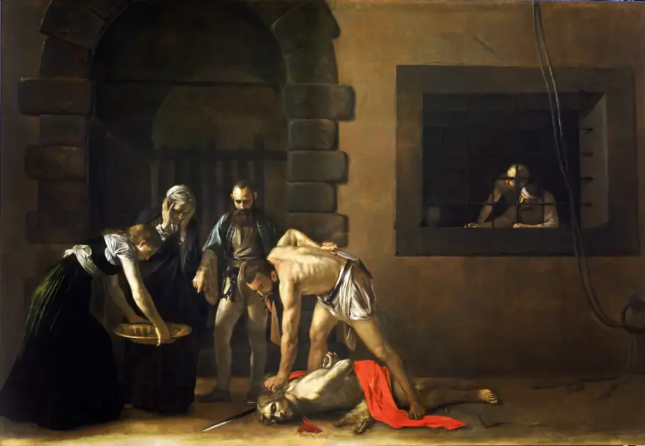 european The Beheading of Saint John-Caravaggio 1608