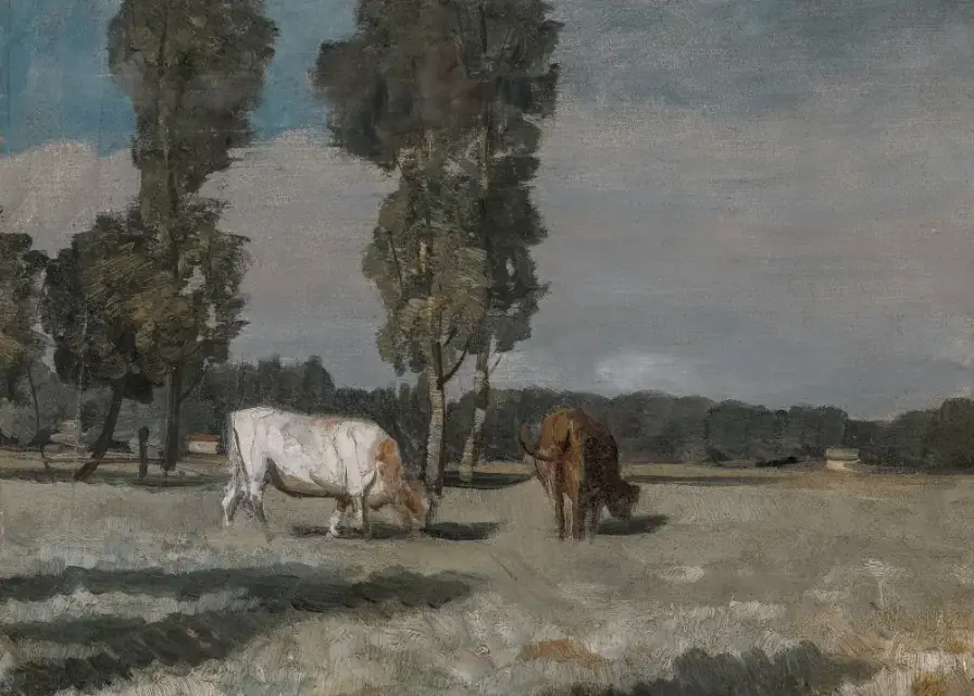 French Landscape with Cattle Christian Skredsvig 1881