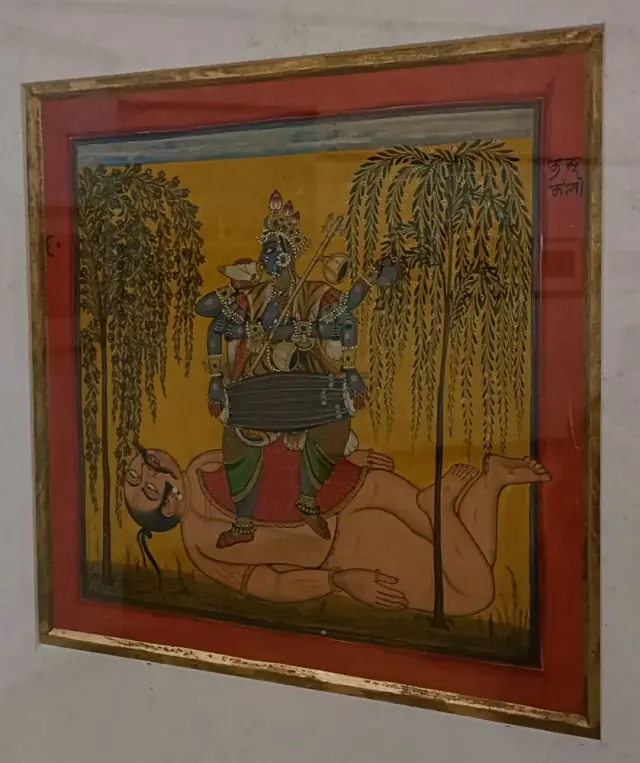 IndianArt Goddess Bhadrakali dancing on a dead body