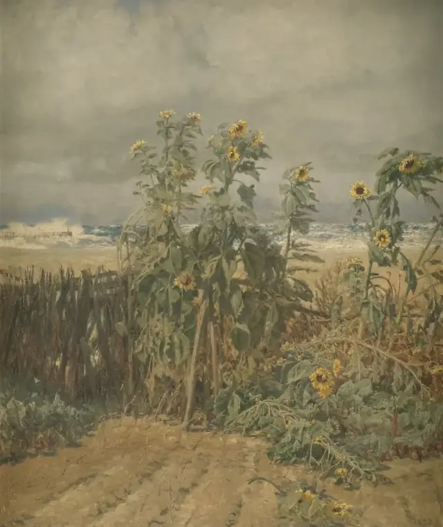 Sunflowers on a Beach Thorvald Niss 1893